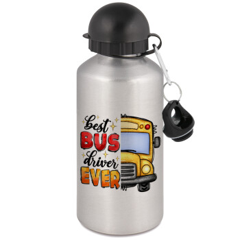 Best bus driver ever!, Metallic water jug, Silver, aluminum 500ml