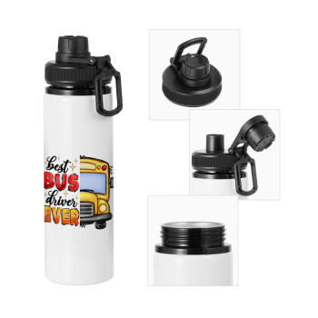 Best bus driver ever!, Metal water bottle with safety cap, aluminum 850ml