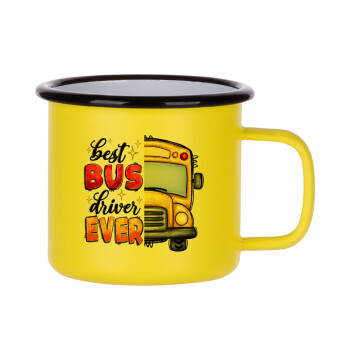 Best bus driver ever!, Metallic enamel MATT Yellow cup 360ml