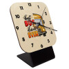 Quartz Table clock in natural wood (10cm)