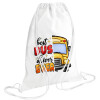 Backpack pouch GYMBAG white (28x40cm)