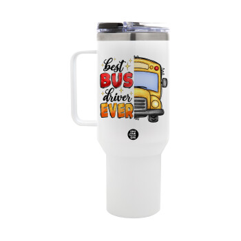 Best bus driver ever!, Mega Tumbler με καπάκι, διπλού τοιχώματος (θερμό) 1,2L