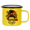 Metallic enamel MATT Yellow cup 360ml