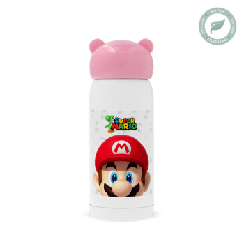 Super mario, Pink stainless steel thermal flask, 320ml