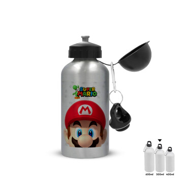 Super mario, Metallic water jug, Silver, aluminum 500ml