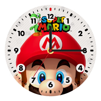 Super mario, Wooden wall clock (20cm)