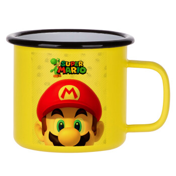 Super mario, Metallic enamel MATT Yellow cup 360ml