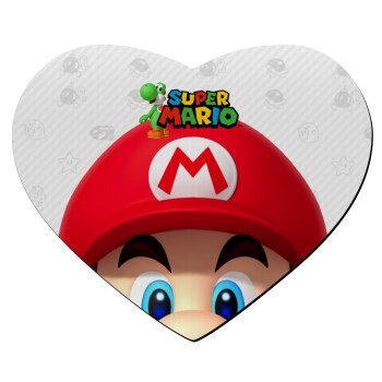 Super mario, Mousepad heart 23x20cm