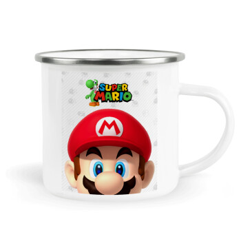 Super mario, Metallic enamel cup white 360ml