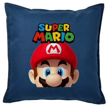 Super mario, Sofa cushion Blue 50x50cm includes filling