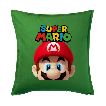 Super mario, Sofa cushion Green 50x50cm includes filling