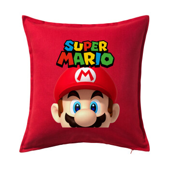 Super mario, Sofa cushion RED 50x50cm includes filling