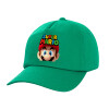 Children's Baseball Cap, 100% Cotton Twill, Green (COTTON, CHILDREN'S, UNISEX, ONE SIZE)