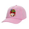 Casual children's baseball cap, 100% Cotton Twill, PINK (COTTON, CHILDREN'S, ONE SIZE)