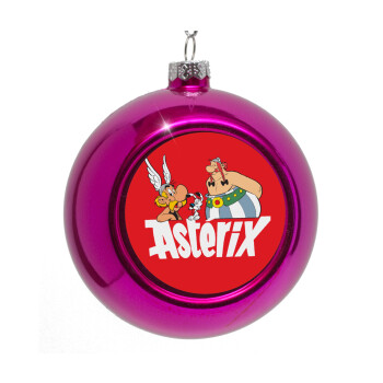 Asterix and Obelix, Purple Christmas tree ornament bauble 8cm