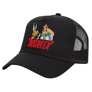 Asterix and Obelix, Trucker Hat with Mesh, Black, (COTTON, KIDS, UNISEX, ONE SIZE)