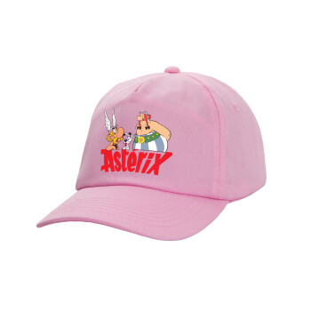 Asterix and Obelix, Casual children's baseball cap, 100% Cotton Twill, PINK (COTTON, CHILDREN'S, ONE SIZE)