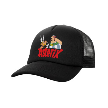 Asterix and Obelix, Καπέλο Ενηλίκων Soft Trucker με Δίχτυ Μαύρο (POLYESTER, ΕΝΗΛΙΚΩΝ, UNISEX, ONE SIZE)