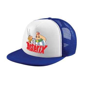 Asterix and Obelix, Child's Soft Trucker Hat with Blue/White Mesh (POLYESTER, CHILD, ONE SIZE)