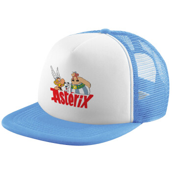 Asterix and Obelix, Child's Soft Trucker Hat with Blue/White Mesh (POLYESTER, CHILD, ONE SIZE)