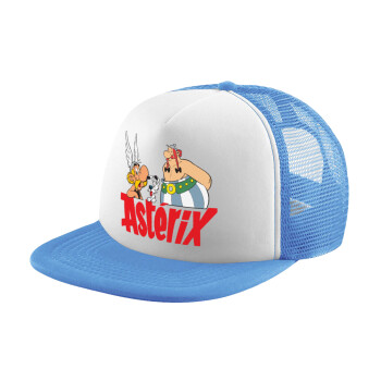 Asterix and Obelix, Child's Soft Trucker Hat with Blue/White Mesh (POLYESTER, CHILD, ONE SIZE)