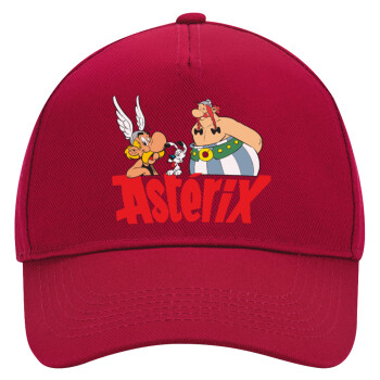 Asterix and Obelix, Adult Ultimate Hat RED, (100% COTTON DRILL, ADULT, UNISEX, ONE SIZE)