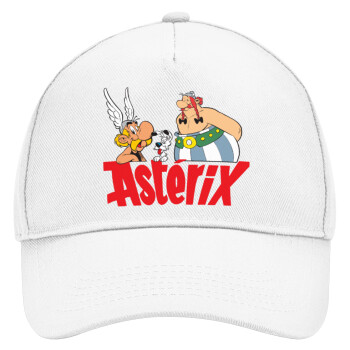 Asterix and Obelix, Καπέλο Ενηλίκων Baseball, Drill, Λευκό (100% ΒΑΜΒΑΚΕΡΟ, ΕΝΗΛΙΚΩΝ, UNISEX, ONE SIZE)