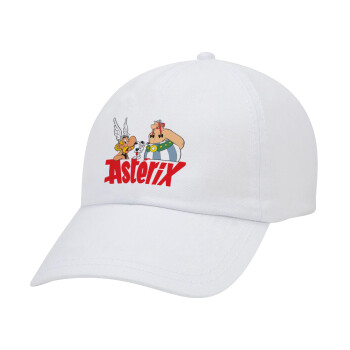 Asterix and Obelix, Καπέλο Ενηλίκων Baseball Λευκό 5-φύλλο (POLYESTER, ΕΝΗΛΙΚΩΝ, UNISEX, ONE SIZE)
