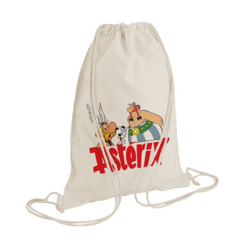 Asterix and Obelix, Backpack bag GYMBAG natural (28x40cm)