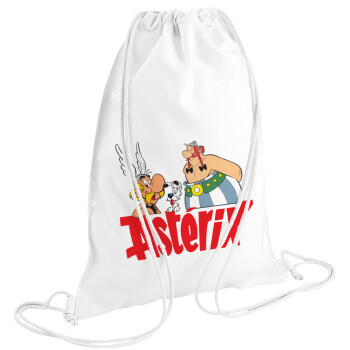 Asterix and Obelix, Backpack pouch GYMBAG white (28x40cm)