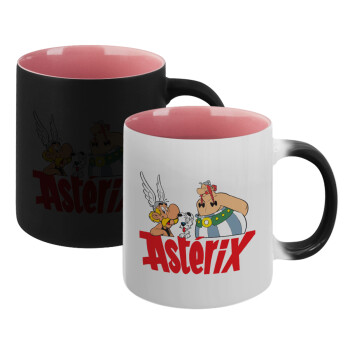 Asterix and Obelix, Κούπα Μαγική εσωτερικό ΡΟΖ, κεραμική 330ml που αλλάζει χρώμα με το ζεστό ρόφημα (1 τεμάχιο)