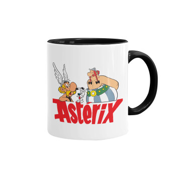 Asterix and Obelix, Mug colored black, ceramic, 330ml