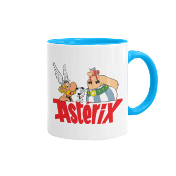 Asterix and Obelix, Mug colored light blue, ceramic, 330ml