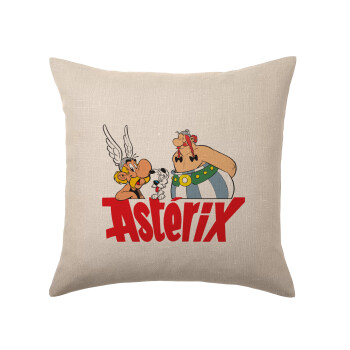 Asterix and Obelix, Μαξιλάρι καναπέ ΛΙΝΟ 40x40cm περιέχεται το  γέμισμα