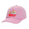 Casual children's baseball cap, 100% Cotton Twill, PINK (COTTON, CHILDREN'S, ONE SIZE)