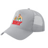 Adult Structured Trucker Hat, with Mesh, GRAY (100% COTTON, ADULT, UNISEX, ONE SIZE)