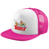 Adult Soft Trucker Hat with Pink/White Mesh (POLYESTER, ADULT, UNISEX, ONE SIZE)