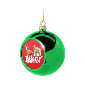 Asterix and Obelix, Green Christmas tree ornament ball 8cm