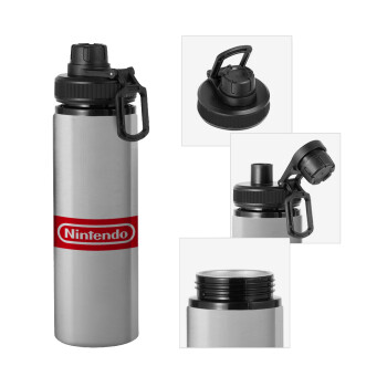 Nintendo, Μεταλλικό παγούρι νερού με καπάκι ασφαλείας, αλουμινίου 850ml