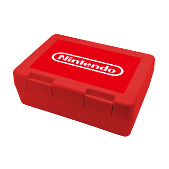 Nintendo, Παιδικό δοχείο κολατσιού ΚΟΚΚΙΝΟ 185x128x65mm (BPA free πλαστικό)