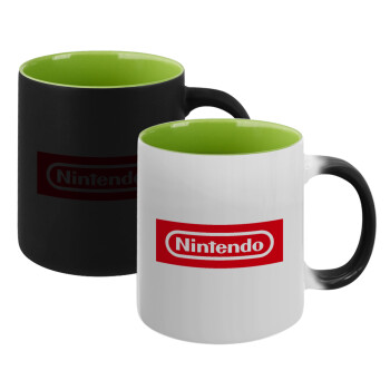 Nintendo, Κούπα Μαγική εσωτερικό πράσινο, κεραμική 330ml που αλλάζει χρώμα με το ζεστό ρόφημα (1 τεμάχιο)