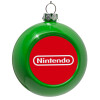 Green Christmas tree ornament bauble 8cm