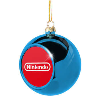 Nintendo, Blue Christmas tree ball ornament 8cm