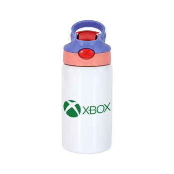 xbox, Παιδικό παγούρι θερμό, ανοξείδωτο, με καλαμάκι ασφαλείας, ροζ/μωβ (350ml)