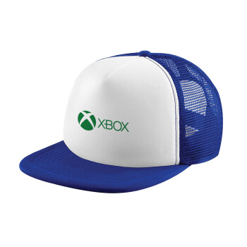 xbox, Child's Soft Trucker Hat with Blue/White Mesh (POLYESTER, CHILD, ONE SIZE)