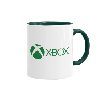 xbox, Κούπα χρωματιστή πράσινη, κεραμική, 330ml