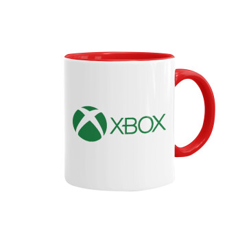 xbox, Κούπα χρωματιστή κόκκινη, κεραμική, 330ml