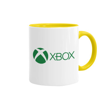 xbox, Κούπα χρωματιστή κίτρινη, κεραμική, 330ml