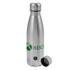 Metallic water bottle, stainless steel, 750ml