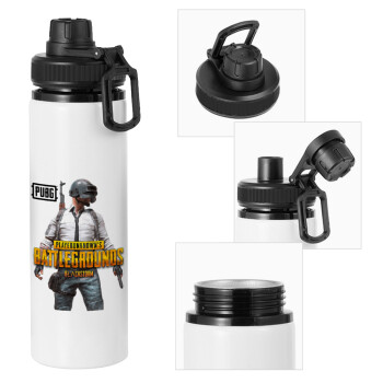 PUBG battleground royale, Metal water bottle with safety cap, aluminum 850ml